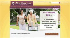 Desktop Screenshot of alissahomecare.com